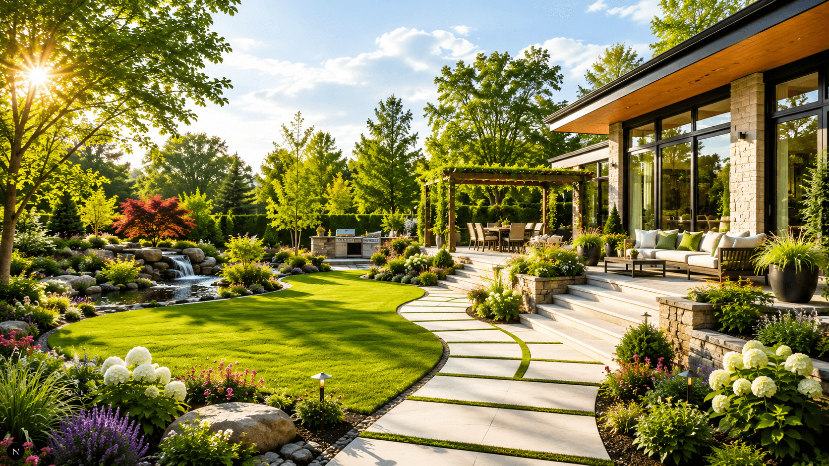 Elite landscape contractors at work